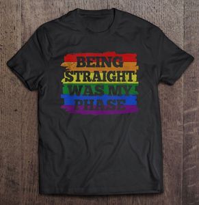 Gay Pride Miesiąc bycie prostym był mój faza Rainbow LGBTQ TOP TOP T-shirts Niestandardowe odzież T-shirts