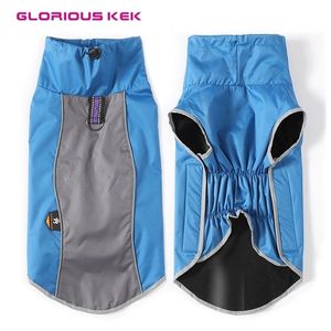Glorious Kek Reflective Waterproof Dog Clothes Winter Coat Sport Training Vest Jackets Snowsuit Apparel For Med Large S Y200328