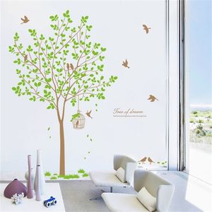 Big Tree Living Room Quarto Decoração Adesivos de parede para o adesivo de papel de parede T200421
