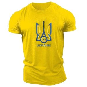 Futbol Formaları T-shirt Ukrayna Gömlek Boy Tişört Adamın T-shirt Erkek Giyim Üst Erkek Giyim Eğlence Sokak 220407