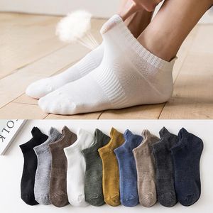 Men's Socks Pair For Men No Show Ankle Low Cut Summer Man Short Thin White Black Nonslip Spring Sport Woman Shoe Slippers CottonMen's