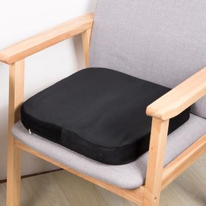 Cushion/Decorative Pillow Removable Memory Foam Non-slip Cushion Solid Color Soft Velvet Office Chair Seat Mat Buttock Car Pad WashableCushi