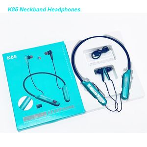 Moda K85 Boyun Bandı Kulaklıkları Manyetik Spor Kablosuz Kulaklıklar Su Geçirmez Handfree Erkekler Kadın Toptan Kulaklıklar