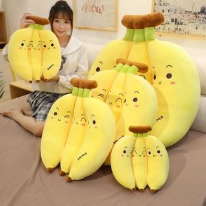 35 70cm de desenho animado criativo Banana Plush Pillow Kawaii Sofá almofada bebê brinquedo de brinquedo boneca fofa infantil brinquedos de frutas garoto presente 220531