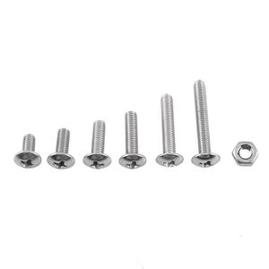 Wholesale stainless steel bolts screws for sale - Group buy M3 Stainless Steel Screws Bolt and Hex Nuts Assortment Truss head