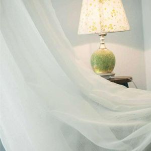 Curtain Drapes Popangel högkvalitativ ekovänlig transparent vit fönster Voile Curtian för vardagsrum modern polyester färdig sheercu