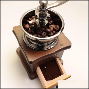 Mills Kitchen Tools Kitchen Dining Bar Home Garden Mini Retro Coffee Grinder Manual Vintage Wood Bean Grinders Grinding Perry Cafe Handma