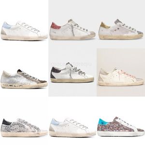 Designer shoe Golden Spuer star Sneaker luxury Women Casual Shoes Sequin Pink Classic White Do-Old Dirty SuperStar Man Shoe