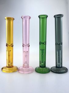 3 Groove Glass Bong 14mm Joint genomskinlig färg