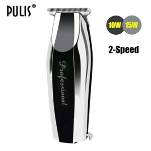 Pulis Professional Hair Clipper Electric Precision Trimmer 100 240V Recarregável Máquina de barbear de barbeiro careca recarregável 220712