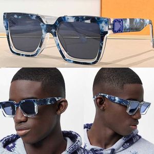 Millionaire New Sunglasses Fashion Trend Starry Sky Blue Box 96006 Outdoor Vacation UV Protection Luxury Brand Leisure Versatile Des lunettes de soleil 1165