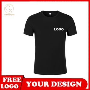 Summer men s and women s 8 colors can wear casual round neck short sleeve T shirt custom printing DIY brand text 220616