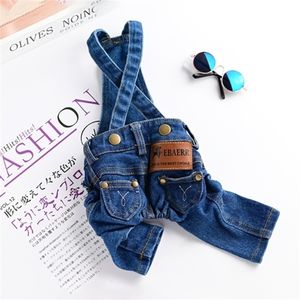 Denim Dog Jumpsuit Pet Clothes For s Coat Jacket Jean French Bulldog Abbigliamento Small s Chihuahua Yorkshire T200710