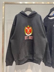 Gratis prov män hoodie set tröja 50 bomull 50 polyester lång ärm tryckt överdimensionerade pullover hoodies grossist svart 7cvmmt42