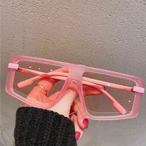 Marca de moda One Piece Gato Olhos de sol para mulheres Vintage Pink Brown Grande óculos de sol Hollo