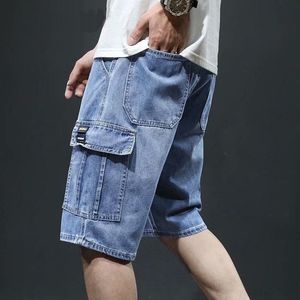 Męskie dżinsowe spodnie Pockets Ładunki Pół spodni Multi-Pockets Kolan Dżinsy