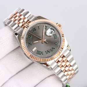 damskie zegarki 36 mm automaty męskie 41 mm zegarek tarcza w kolorze różowego złota złoty pasek ze stali nierdzewnej ST9 składana klamra szafirowe lustro wodoodporny zegarek dla miłośników