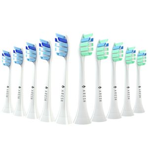 4pcs/set head قابلة للاستبدال لـ Philips HX3 ، HX6 ، HX9 Series Action Brush Heads Clean Sonicare FlexCare