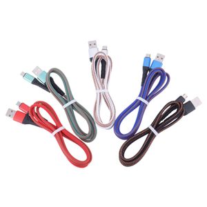 Nylon USB Type C Cables Micro Fast Charging Cable for Samsung Mobile Phone Charger Wire for Xiaomi Huawei USB-C Data Cord