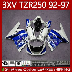 Carroçaria para Yamaha TZR 250 TZR250 R RS TZR250RR TZR-250 92-97 CORPO 117NO.106 YPVS 3XV TZR250R 92 93 94 95 96 97 TZR250-R 1992 1993 1994 1995 1997 Luz de carenagem azul