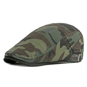 2022 Casual Casual Camuflagem para homens Boletes de algodão respirável Primavera Summer Summer fino pico chaps feminino CABBIE NEWSBOY SUN HAT J220722