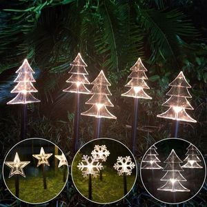 Strings LED Snowflake Christmas Garden Light Tree Decorazione del partito per la casa Paesaggio Lampade 2022 Plug-in Outdoor # 40LED StringsLED