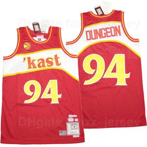 Moive Outkast x BR Remix Basketball 94 Dungeon Jerseys Man Vintage Breseable Pure Cotton Pultover Team Color Red Retro Sports Uniform High Quality on Sale