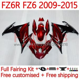 Kit de fadas para Yamaha fz6n fz6 fz 6r 6n 6 r n 600 09-15 Bodywork 31No.26 FZ-6R FZ600 FZ6R 09 10 11 12 13 14 15 15 FZ-6N 2009 2010 2012 2012 2013 2014 2015 OEM Wine Wine Red