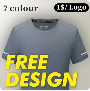 T-shirt sportiva ad asciugatura rapida Azienda di design personalizzato Marchio / stampa T-shirt a maniche corte traspirante con ricamo Classic 220607