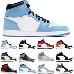 Chaussures de basket-ball 1 1s Sneakers pour hommes Dark Marina respirant et confortable bleu blanc noir rose rose vert kaki orange ombragée