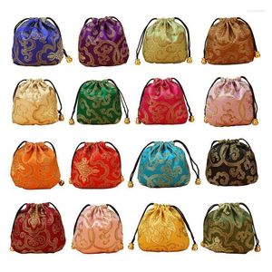 Jewelry Pouches Bags 24pcs Silk Brocade Pouch Bag Drawstring Coin Purse Gift Value Set Wynn22