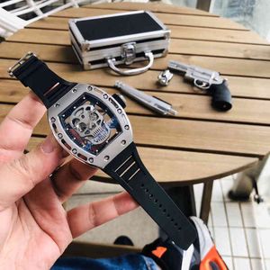 Swiss ZF Factory Watch RichaMill Watch Mens Mechanical Luxury Automatic Atmospheric Hollow Skull Large Dial Fashion Characteristic Personalized Move