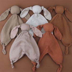 Soft born Baby Sleeping Dolls Kinder Cartoon Tier Badetuch Schlafspielzeug Beruhigen Beschwichtigen Handtuch Lätzchen Spucktuch Babyzubehör 220815