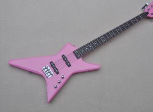 4 Saiten Pink Body Electric Bass Gitarre mit Rosewood Griffbrett Chrome Hardware bieten individuell