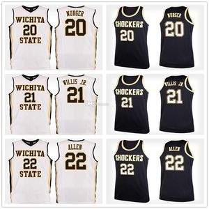 Nikivip Ita State Shockers College＃20 Rauno Nurger Basketball Jerseys＃21 Darral Willis Jr.
