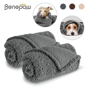 Benepaw yumuşak rahat polar evcil köpek battaniye sıcak kabarık peluş puppe kedi battaniye küçük orta büyük köpekler için makine yıkanabilir 201124