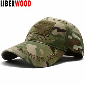 Boll Caps Liberwood Multicam Sniper Ranger 2019 Embroidered Cap Military Army Operator Hat Tactical Sniper Cap med Loop för Patch T200409