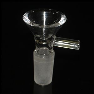 Tigela de vidro grosso para cachimbo de água 14mm 10mm masculino conjunto claro funil tigelas bong bowl fumar peça ferramenta para tabaco bong óleo dab rig queimando tubulação de água