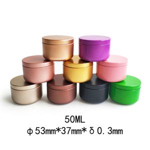 50ml Tin Boxes Perfume Bottle Biscuits Cookie Metal Storage Box For Lip Balm Cream Candle Jars Tea Cans Christmas Gift Wedding Candy Boxes