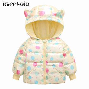 Winter Baby Cartoon Down Jacket Baby Hooded Disposable Jacket Boys Girls Jackets Children Warm And Cold-Briefs Cotton cloth J220718