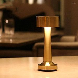 Table Lamps LED Aluminum Alloy Modern Rechargeable Desk Lamp Touch Dimming For Study Living Room Dinning Bedroom Light