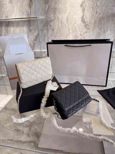 WOC Crossbody Bags Luxury Brand Fashion Simple Small Square Women's Designer高品質のキャビアレザーチェーン携帯電話ハンドバッグ1213