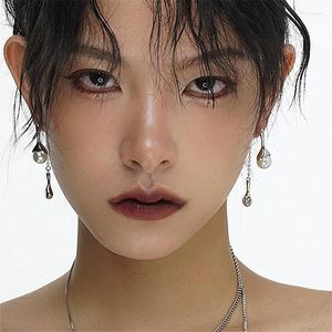 Stud Pearl Drop Back Hanging Earrings Female French Niche Design Light Luxury 2022 Korean Fashion Trend Earringsstud