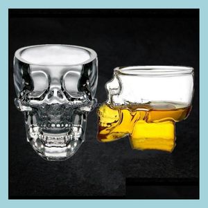 Copos de vinho Drinkware Cozinha barra de jantar Home Garden LL Crystal SKL Cabeça Copo Vodka Glass Pirate Vaccum Cerveja CL DHXUW