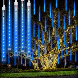 Strings Waterproof Meteor Shower Rain Light 50CM 384 LED Icicle Snow Falling Raindrop String Christmas Tree Fairy Garland LightLED