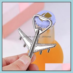 Abridores Ferramentas de cozinha Barra de jantar Cozinha Home Garden Aircraft Keychain Abridor de cerveja Avi￣o de garrafa Favoras de festas de casamento Keyring