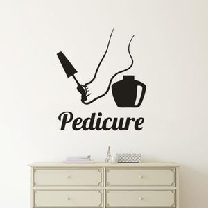 Adesivi murali Pedicure Logo Centro cura dei piedi Decorazione Unghie Decalcomania polacca Adesivo per vetrine Decorazioni per saloni per unghie AZ142