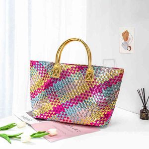 Borsa da sera Borsa a tracolla di grande capacità in tessuto colorato Donna 2022 Nuovo designer coreano Portafoglio morbido retrò di lusso e borsa a tracolla di alta qualità 220622