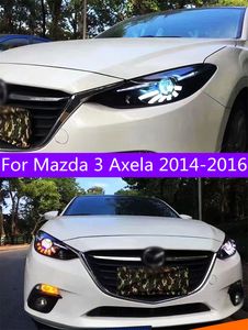 Mazda 3 Axela LED far 20 14-20 16 farlar mazda 3 drl dönüş sinyali yüksek ışın melek göz ön lambaları için kafa lambası