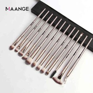 Escovas de maquiagem nxy Set Professional 12 PCs Lot Eye Shadow Blending Eyelash Eyelash Eturno Escova Para Ferramenta 0406